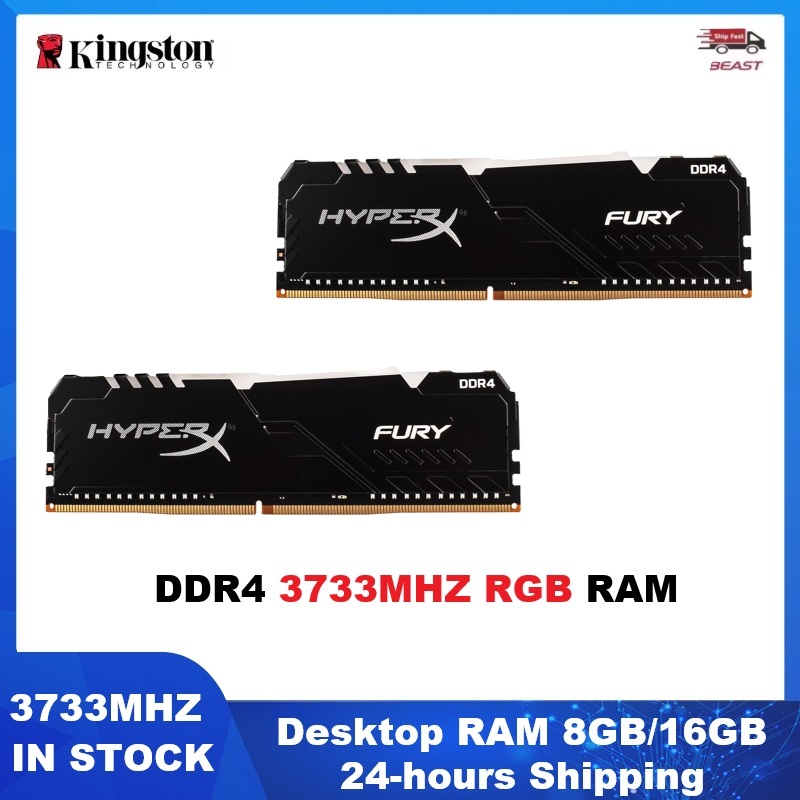 Ddr4 3200 16Gb - Memória Desktop HYPERX FURY DDR4 RGB