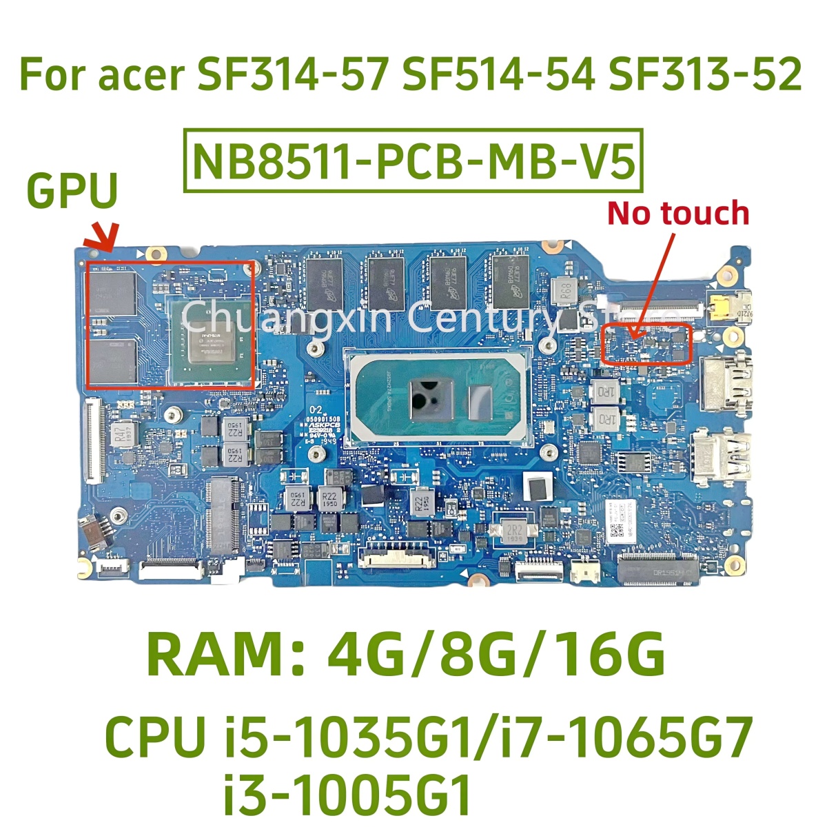 Ddr4 8Gb - NB8511-PCB-MB-V4/V5 placa-mãe para Acer Swift SF313-52