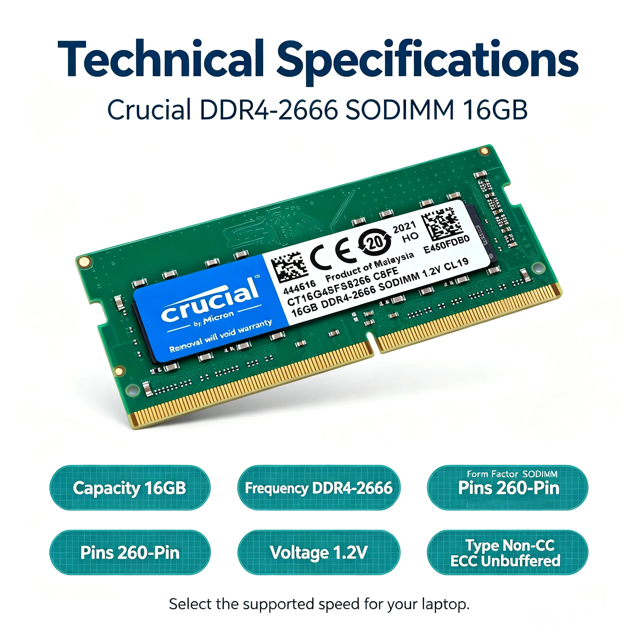 Memória RAM Crucial DDR4 para  - Ddr4 3200Mhz avaliação e preço