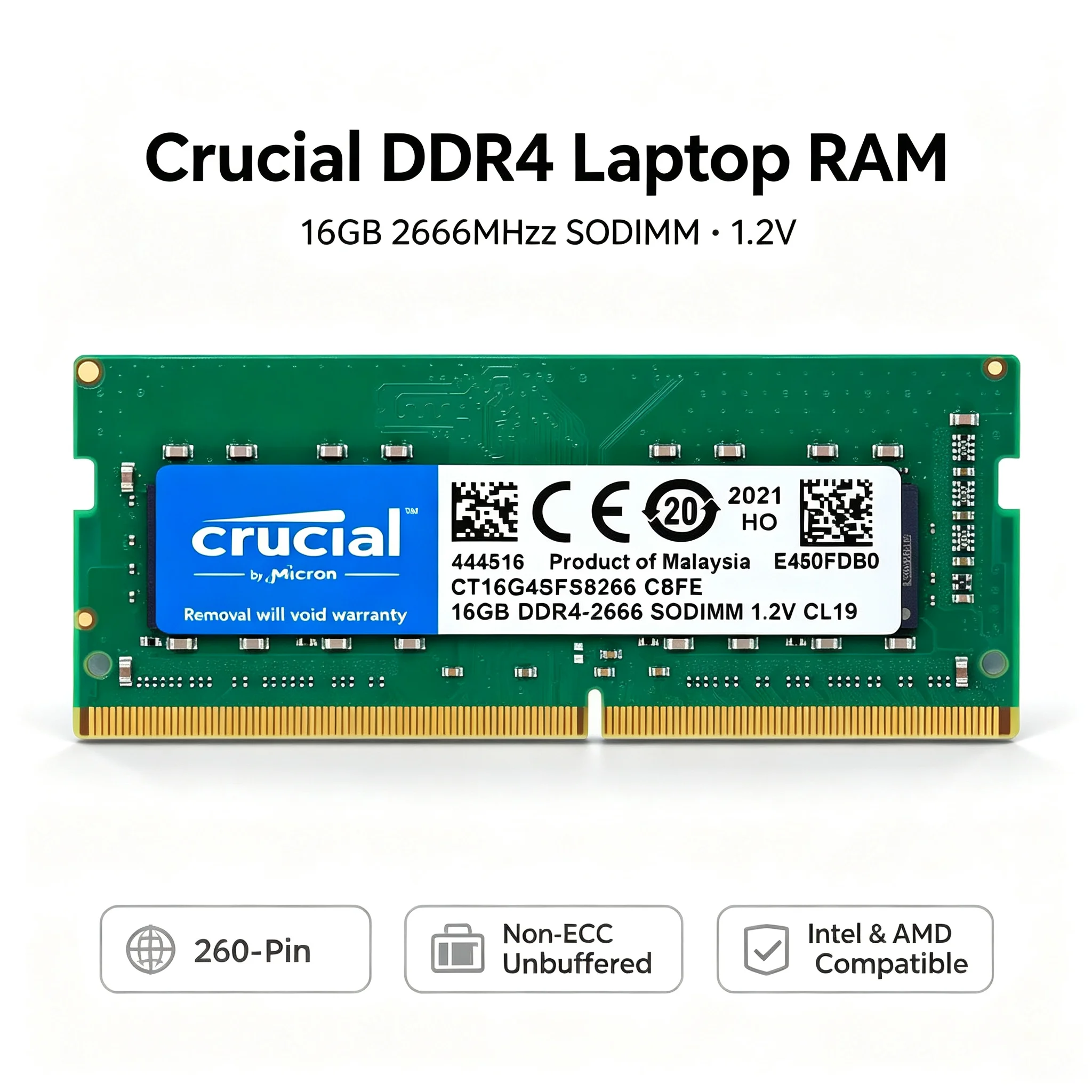 Crucial 1PCS/2PCS Memória RAM  - Ddr4 3200Mhz avaliação e preço