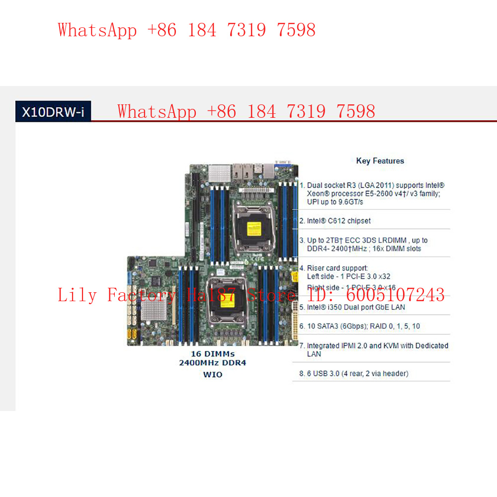 Placa-mãe C612 2011 E5-2600 16 - Ddr4 2400Mhz avaliação e preço