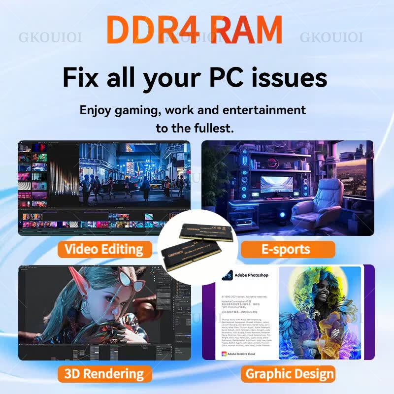 Memória RAM GKOUIOI DDR4 4GB 8 - Ddr4 3200Mhz avaliação e preço
