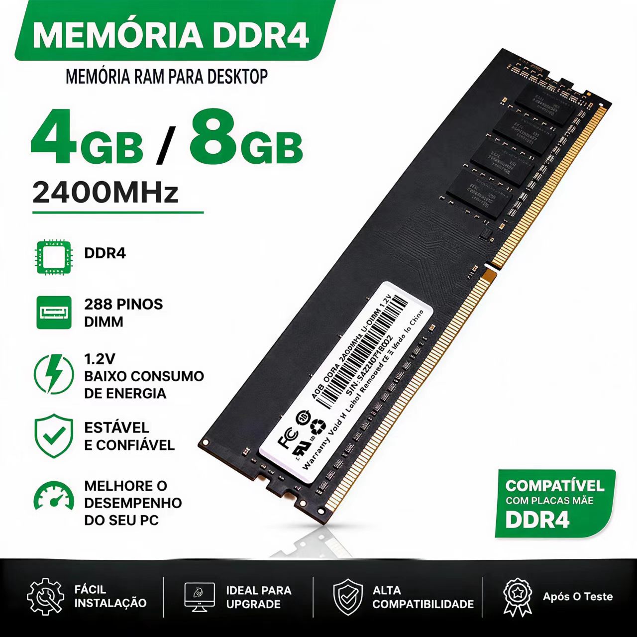 Memória RAM DDR4 4GB 8GB 2400M - Ddr4 3200Mhz avaliação e preço