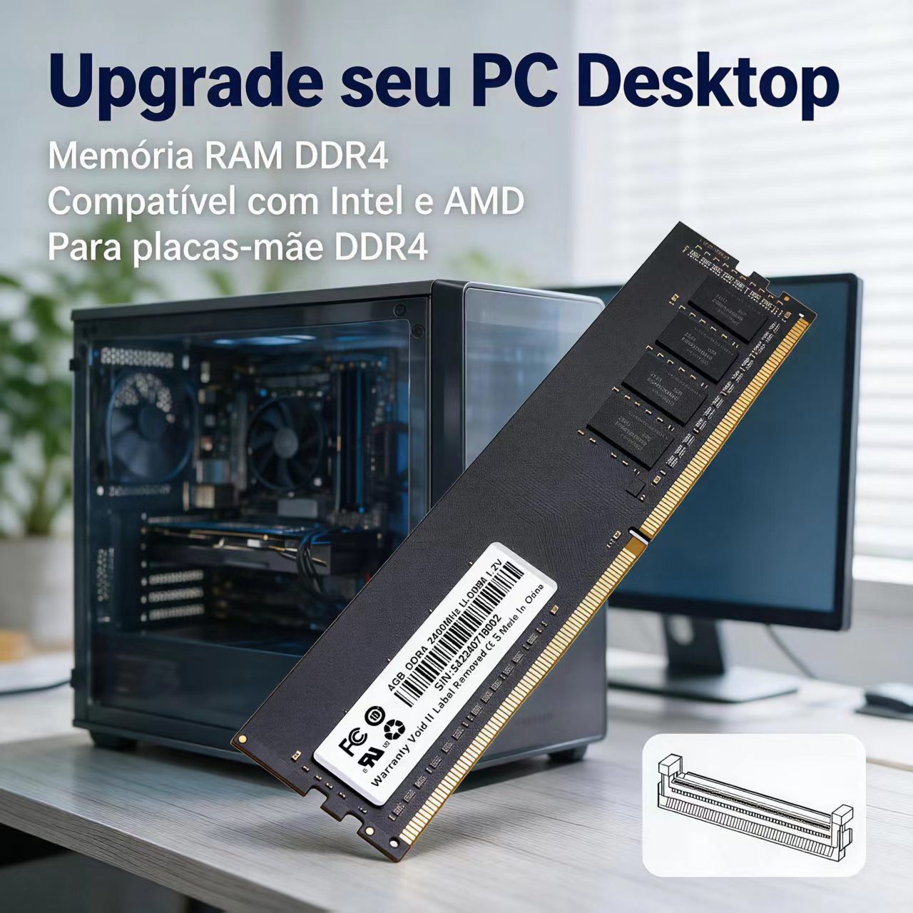 Memória RAM DDR4 4GB 8GB 2400M - Ddr4 3200Mhz avaliação e preço