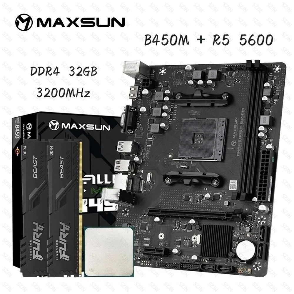 Placa-Mãe Maxsun B450 + CPU AM - Ddr4 3200Mhz avaliação e preço